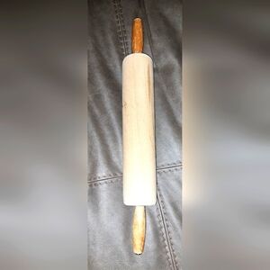 Vtg Rowoco Solid Wood Large Rolling Pin Made in Canada 17"  Cooking Or Display